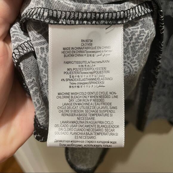 BCBGENERATION Printed Strapless Dress Black Size XS - Picture 5 of 6